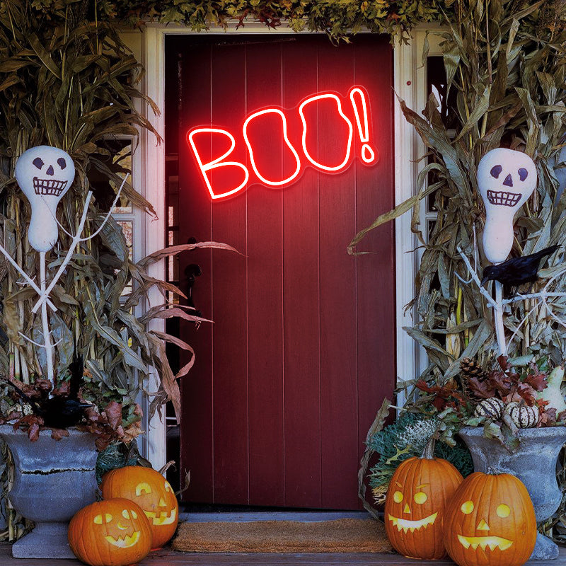 Boo Neonschild für Halloween