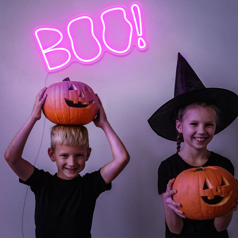 Boo Neonschild für Halloween