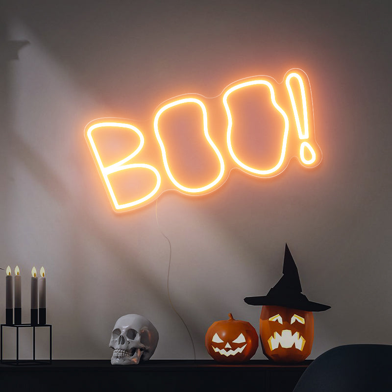 Boo Neonschild für Halloween