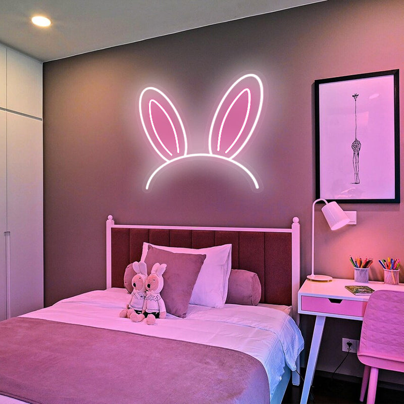 Children Bedroom Bunny Ears Neon Sign