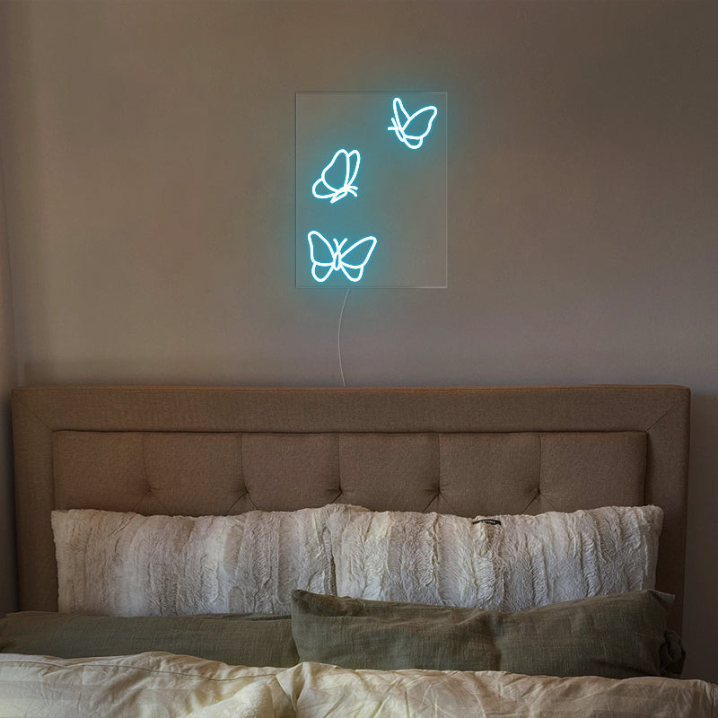 Butterflies Neon Sign For Dorm Room