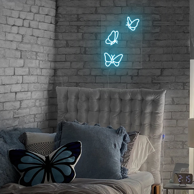 Butterflies Neon Sign For Dorm Room