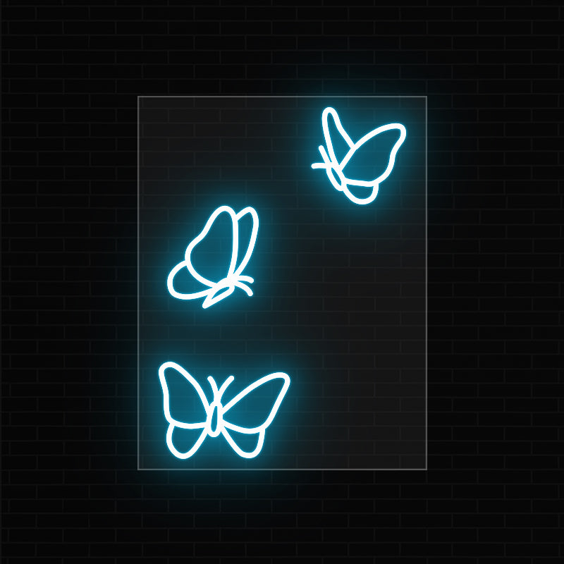 Butterflies Neon Sign For Dorm Room