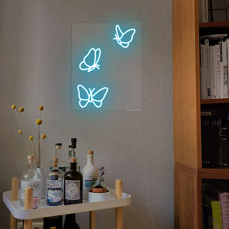 Butterflies Neon Sign For Dorm Room