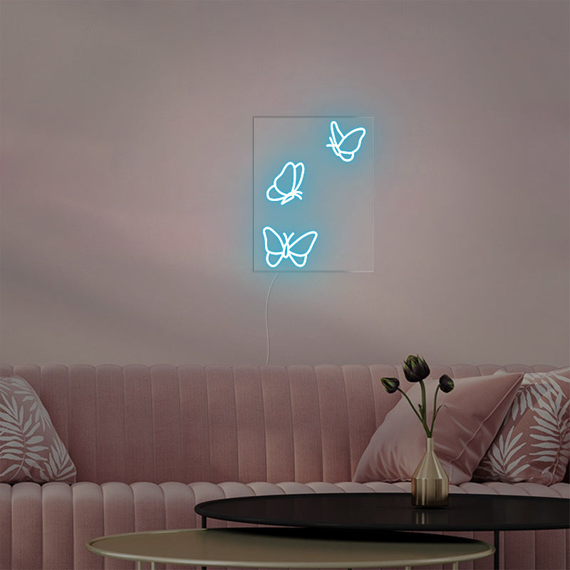 Butterflies Neon Sign For Dorm Room