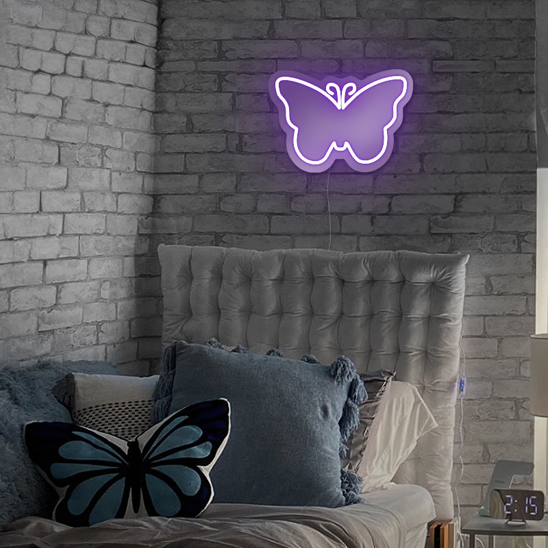 Butterfly Wall Mirror Neon Sign