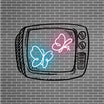 Butterfly TV Neon Sign