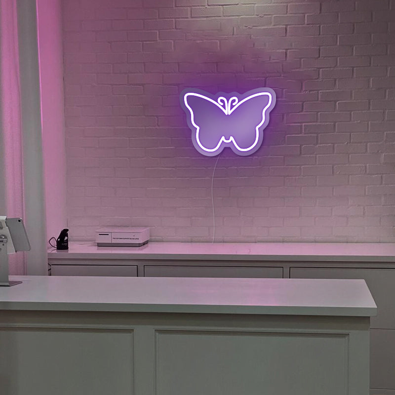 Butterfly Wall Mirror Neon Sign