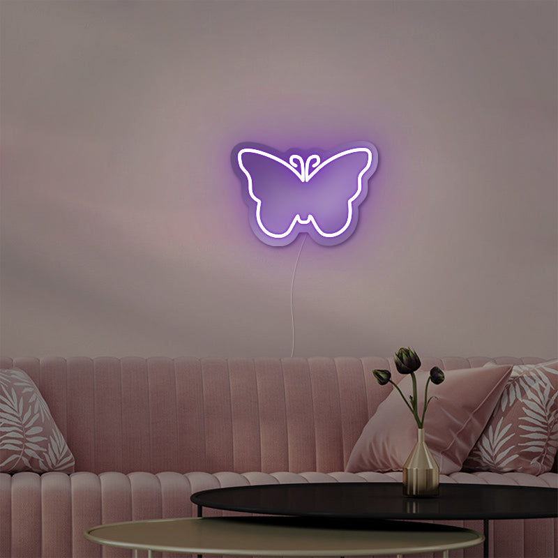 Butterfly Wall Mirror Neon Sign