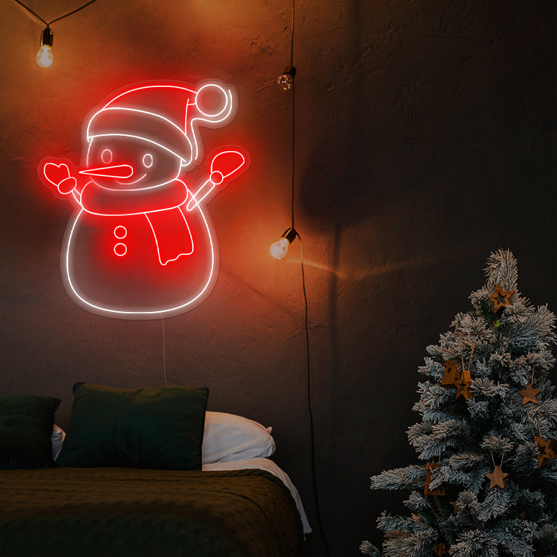 Christmas Snowman Neon Sign For Home