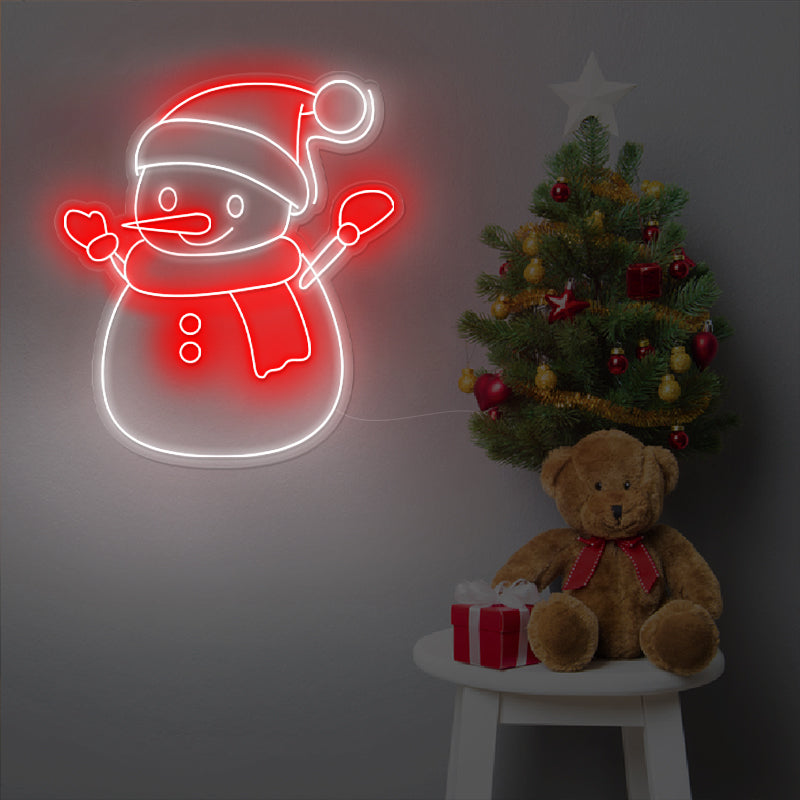 Christmas Snowman Neon Sign For Home