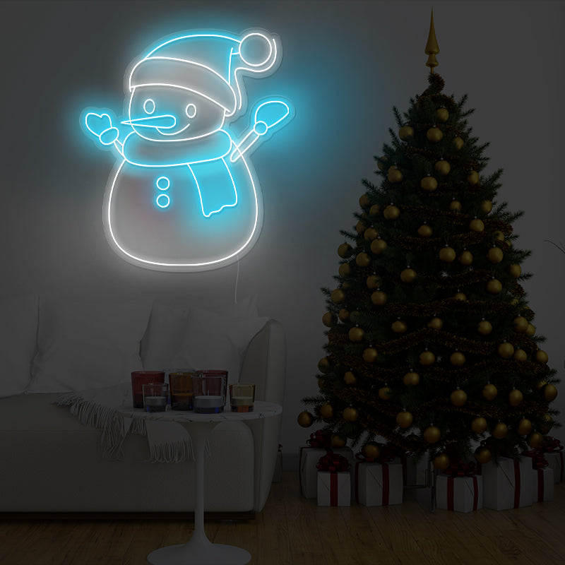 Christmas Snowman Neon Sign For Home