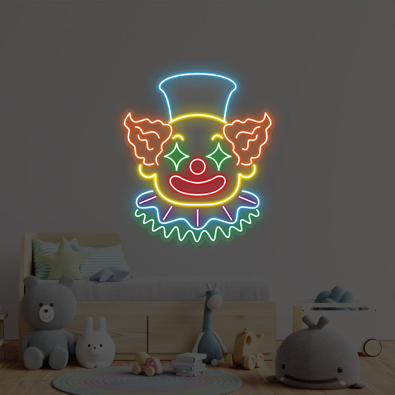 Clown Neon Sign For Playroom