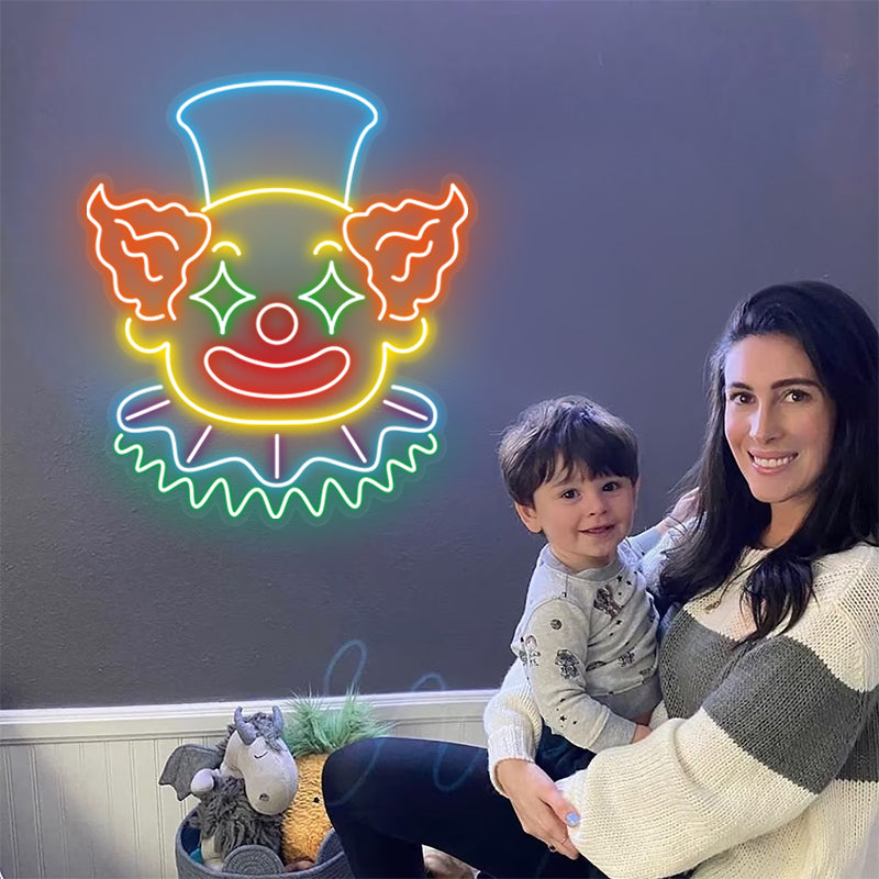 Clown Neon Sign For Playroom