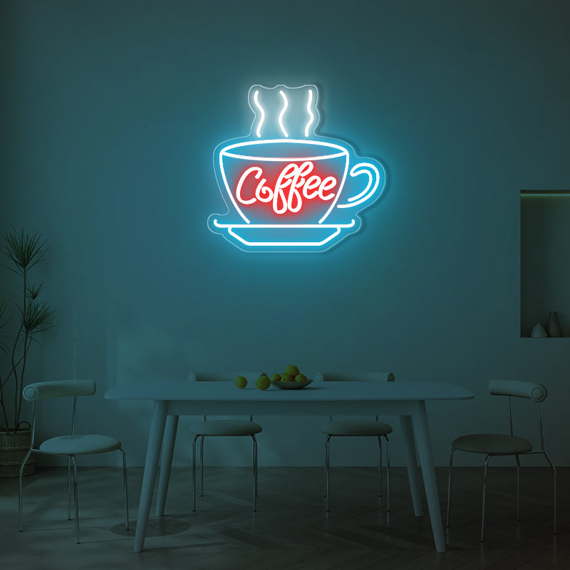 Kaffeetasse Neonschild für Unternehmen