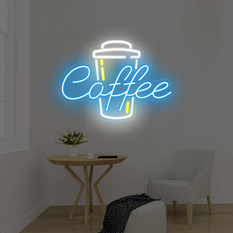 Kaffee-Neonschilder für Café-Bar