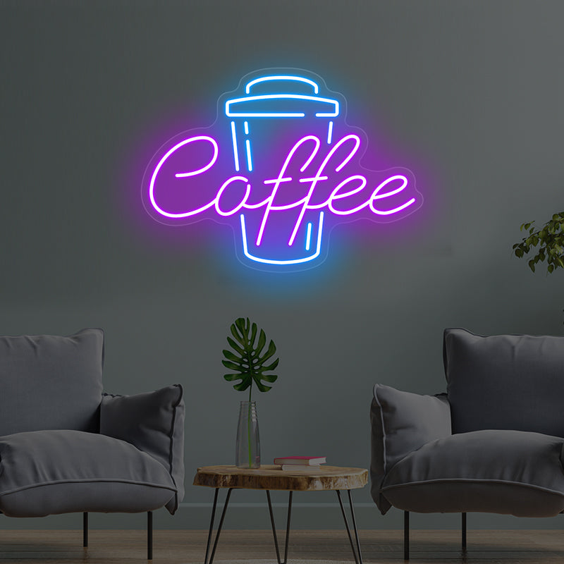 Kaffee-Neonschilder für Café-Bar