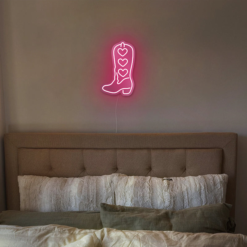 Cowboy Boots Neon Sign For Dorm Room