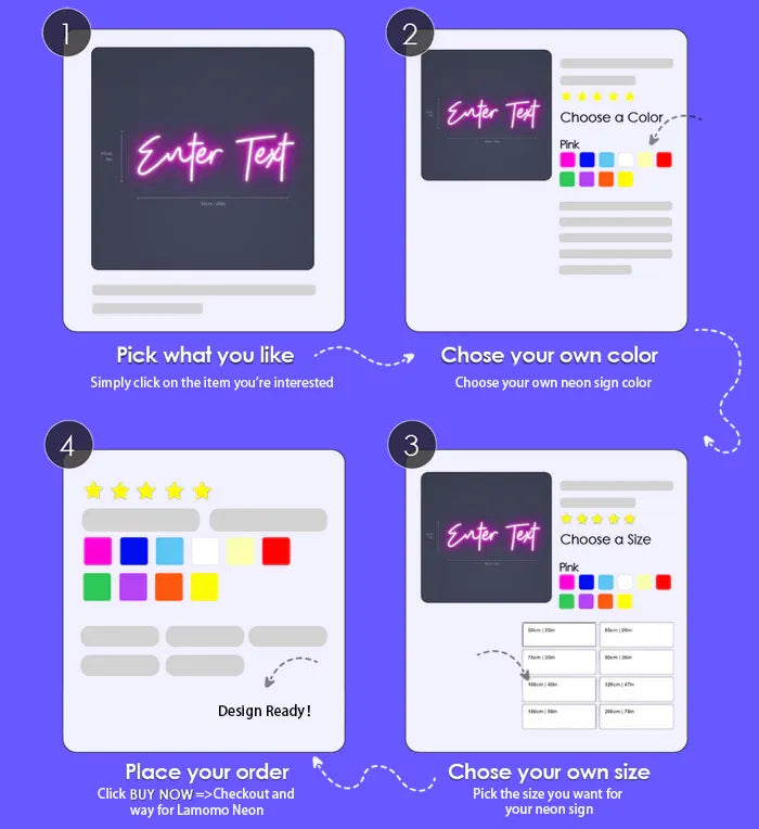 follow the steps to make a custom neon sign