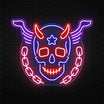 Devil Skeleton Neon Sign Art