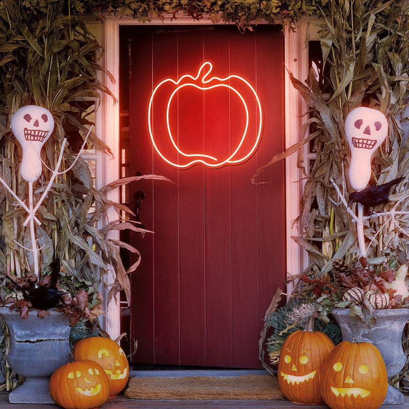 Herbst Kürbis Neon Schild für Wohndekoration