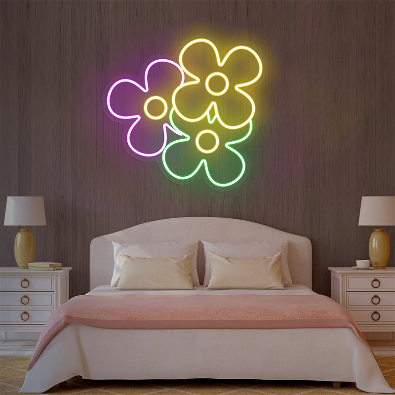 Blumen Neon Zeichen für Wand