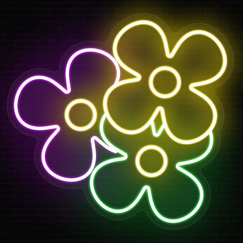 Flowers Neon Sign For Wall