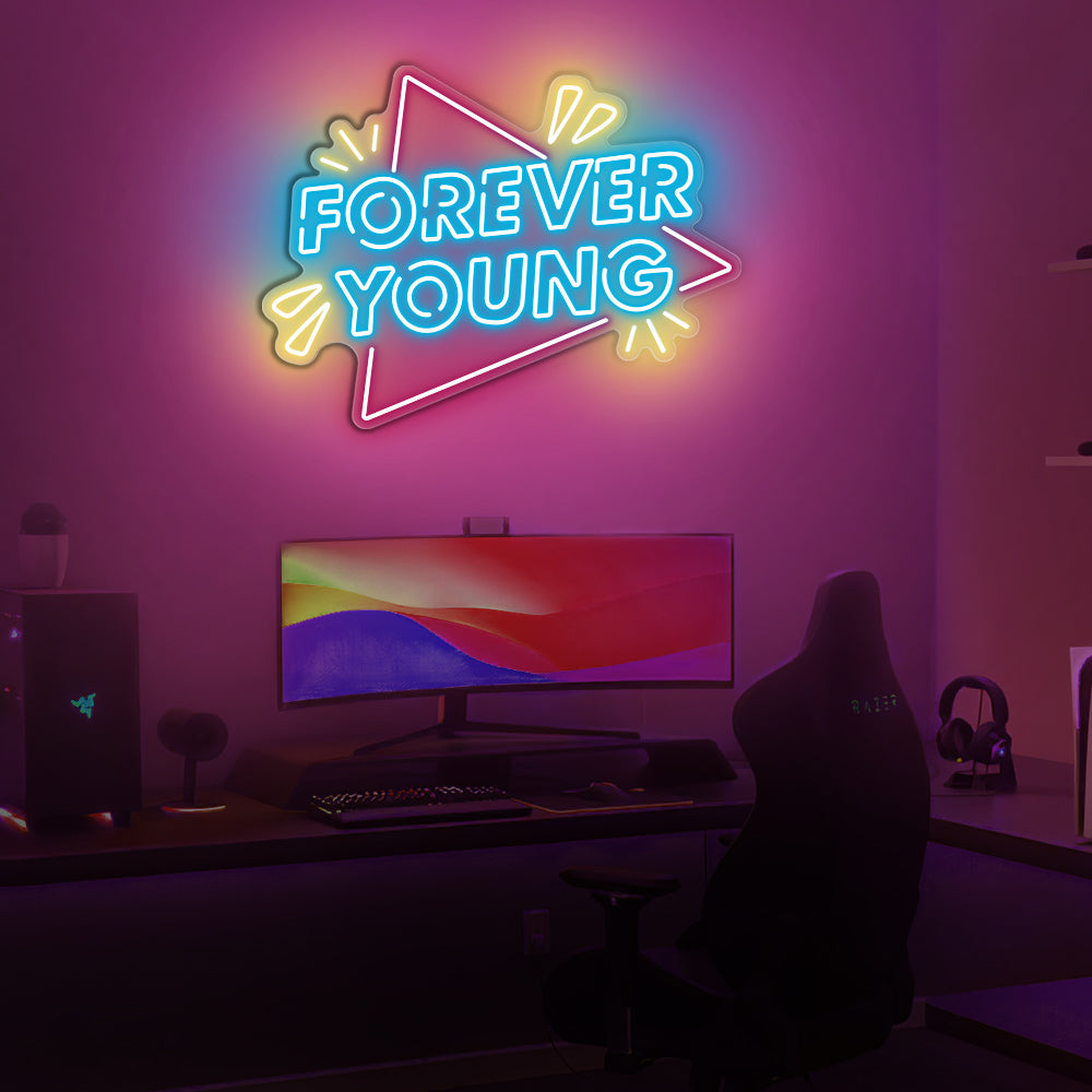 Forever Young Congrats Grad Neon Sign