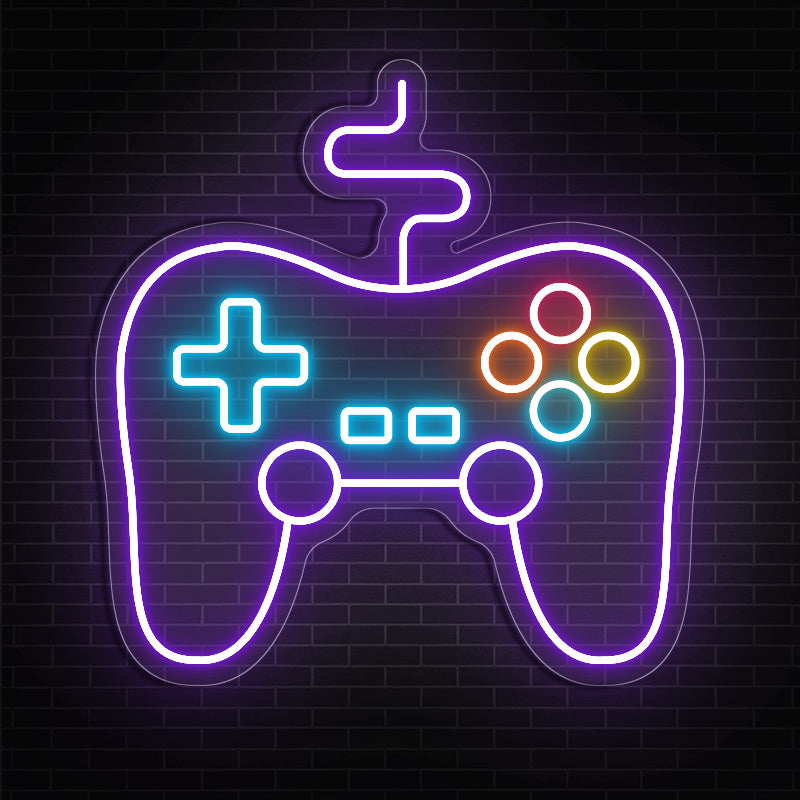 Game Controller Neon Sign For Guys Room