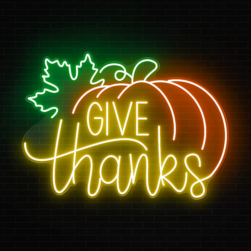 Give Thanks Sign For Thanksgiving Decoration