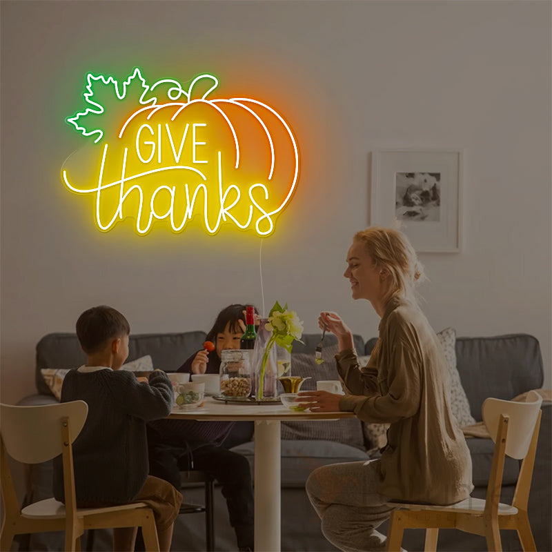 Give Thanks Sign For Thanksgiving Decoration
