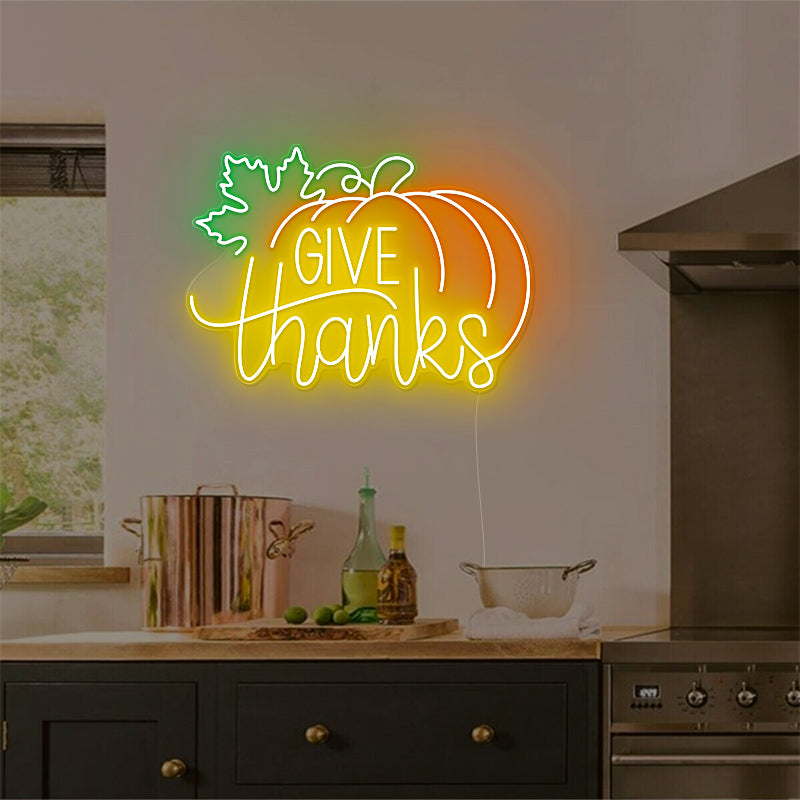 Give Thanks Sign For Thanksgiving Decoration