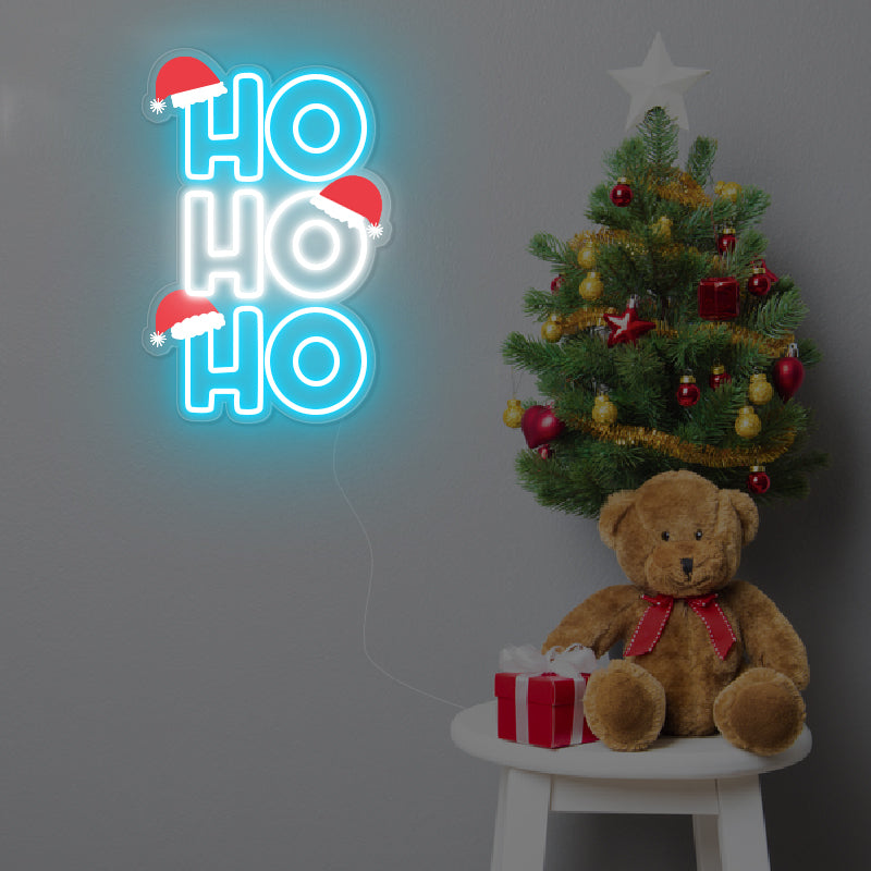 HO HO HO Christmas Neon Sign