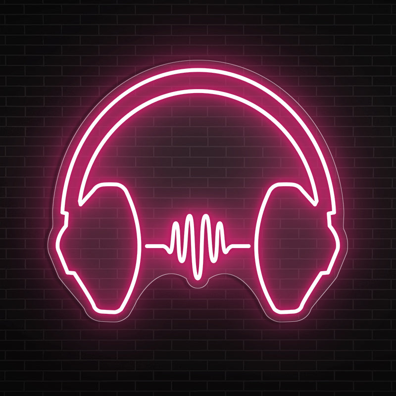 Headphone With Music Neon Sign