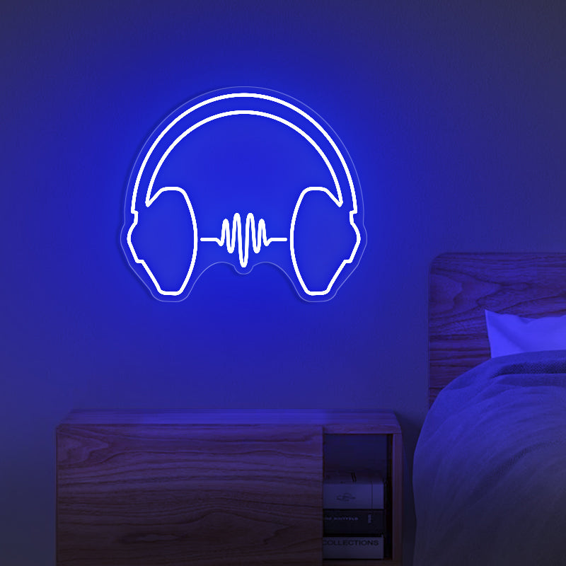 Headphone With Music Neon Sign