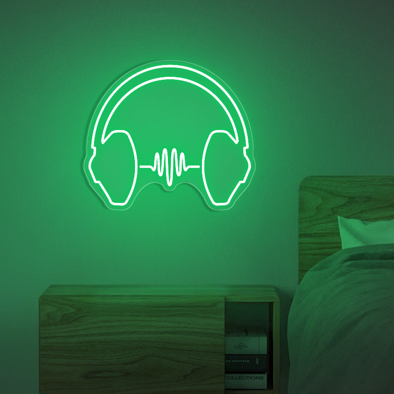 Headphone With Music Neon Sign