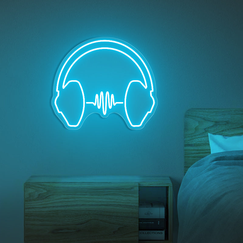 Headphone With Music Neon Sign