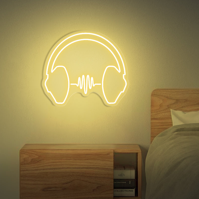 Headphone With Music Neon Sign