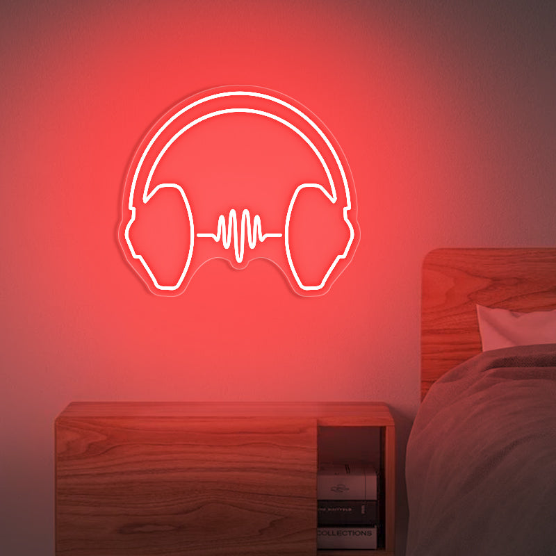 Headphone With Music Neon Sign