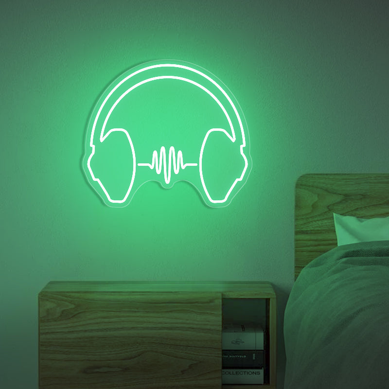 Headphone With Music Neon Sign