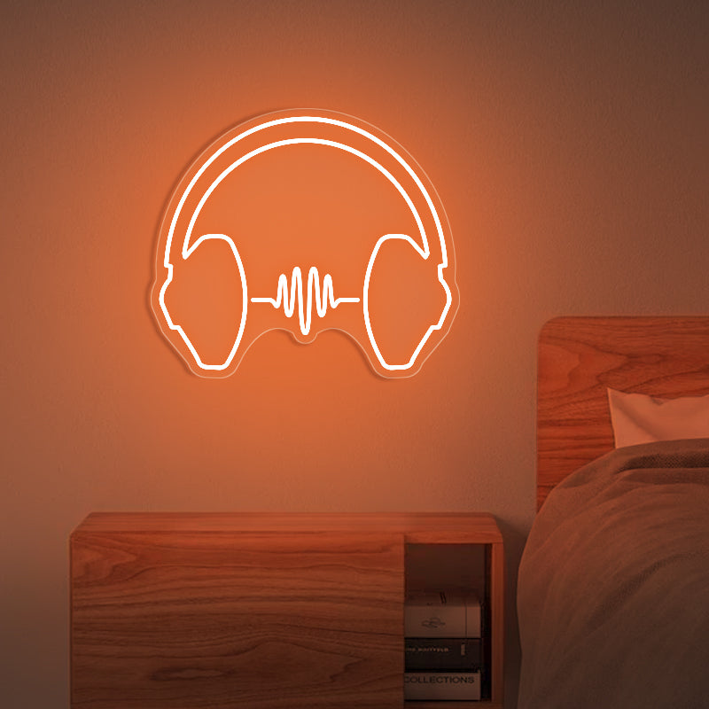 Headphone With Music Neon Sign