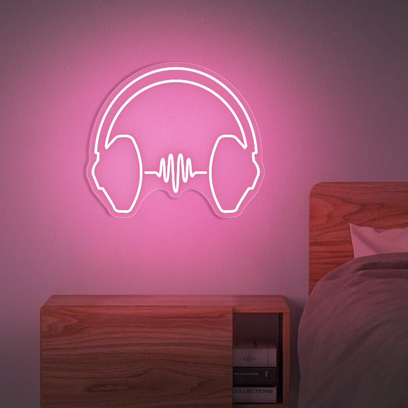 Headphone With Music Neon Sign