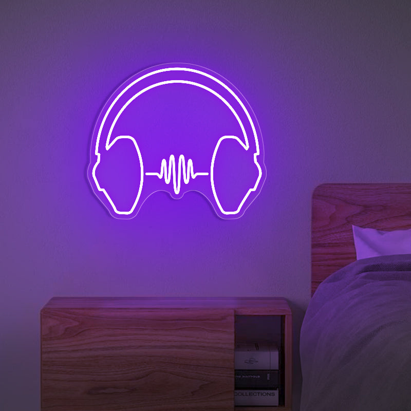 Headphone With Music Neon Sign