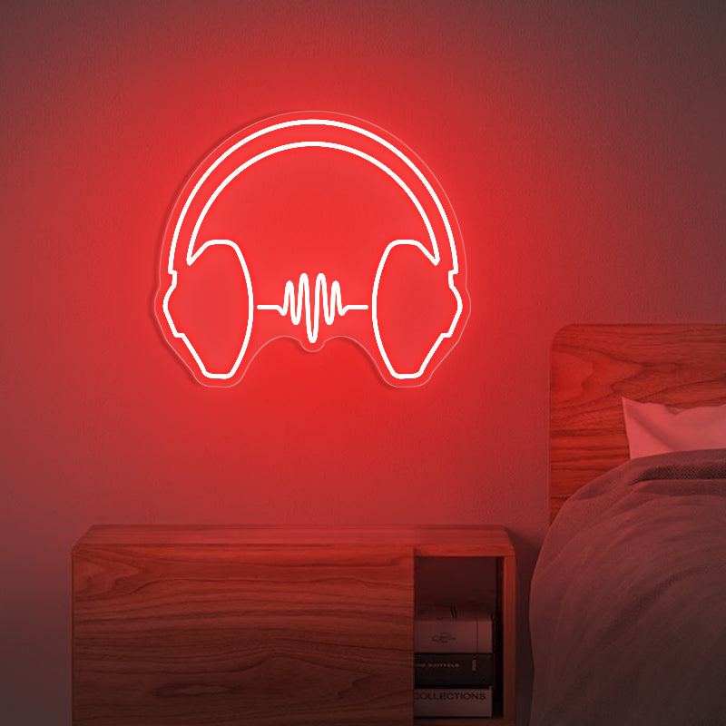 Headphone With Music Neon Sign