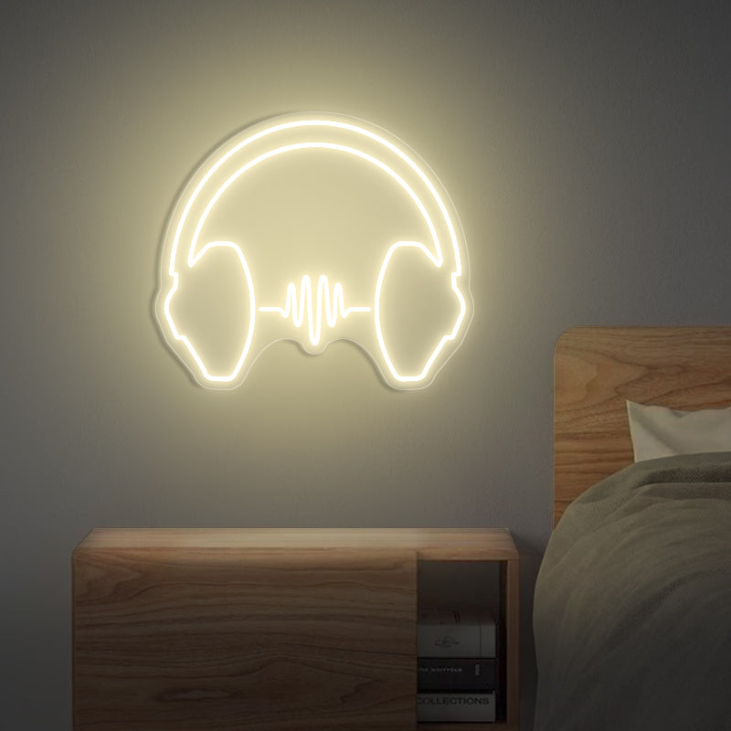 Headphone With Music Neon Sign