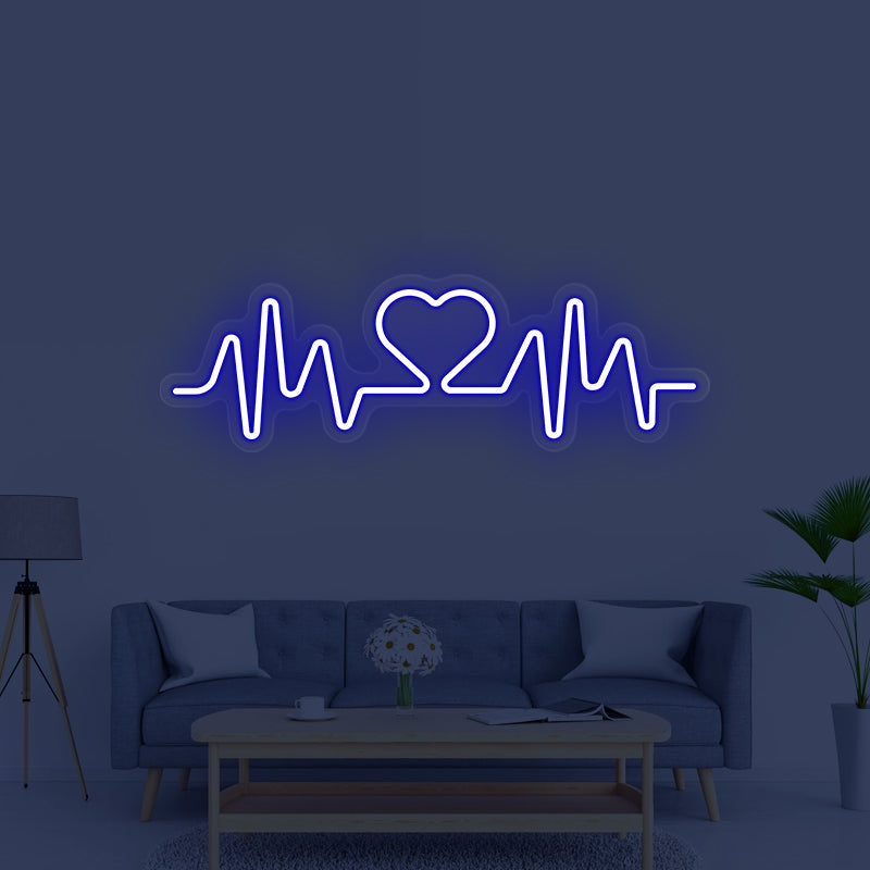 Panneau néon Heartbeat pour chambre