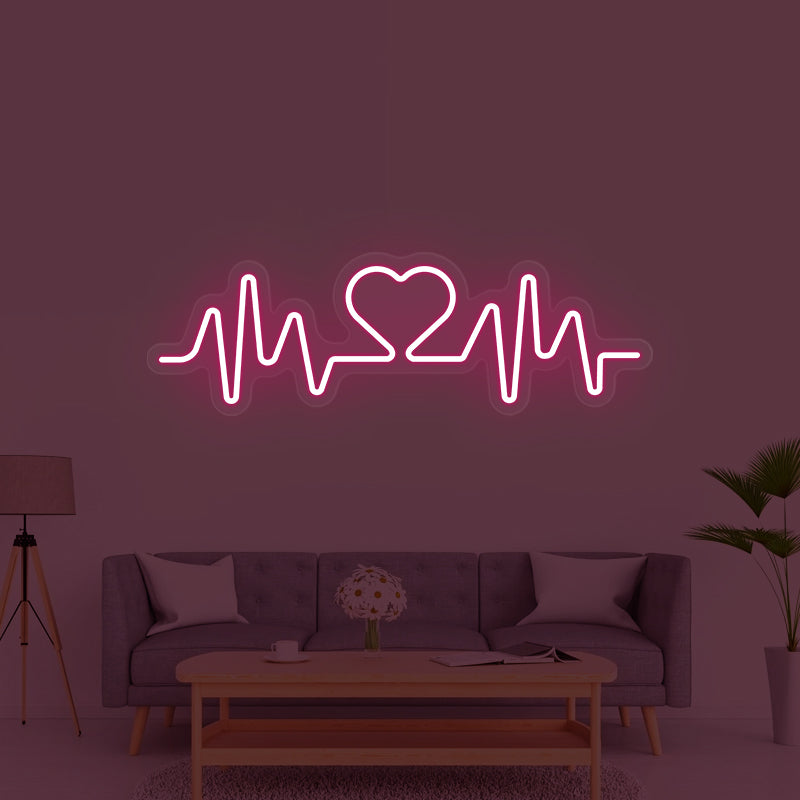 Heartbeat Neon Sign For Room