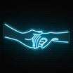 Holding Hands Neon Sign For Wedding