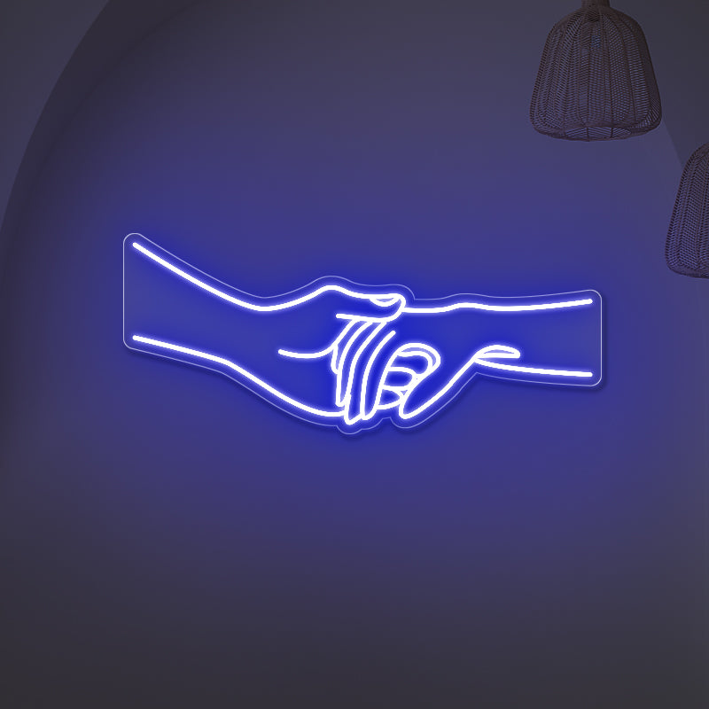 Holding Hands Neon Sign For Wedding