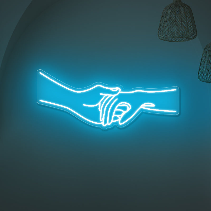 Holding Hands Neon Sign For Wedding